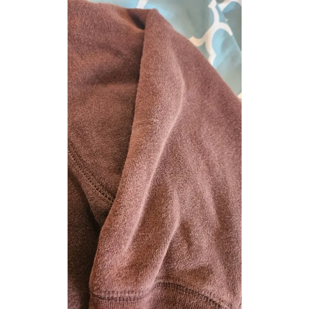 Gap Child Size Large Brown Long Sleeve Full Zip Closure Hooded Sweater